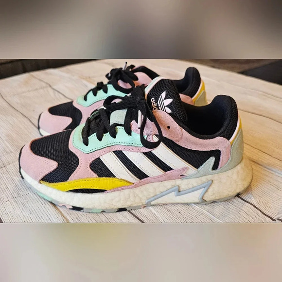 Adidas Originals Tresc Run Boost Pink Multi Women's Size 8 Shoes Sneakers Retro - Picture 2 of 11